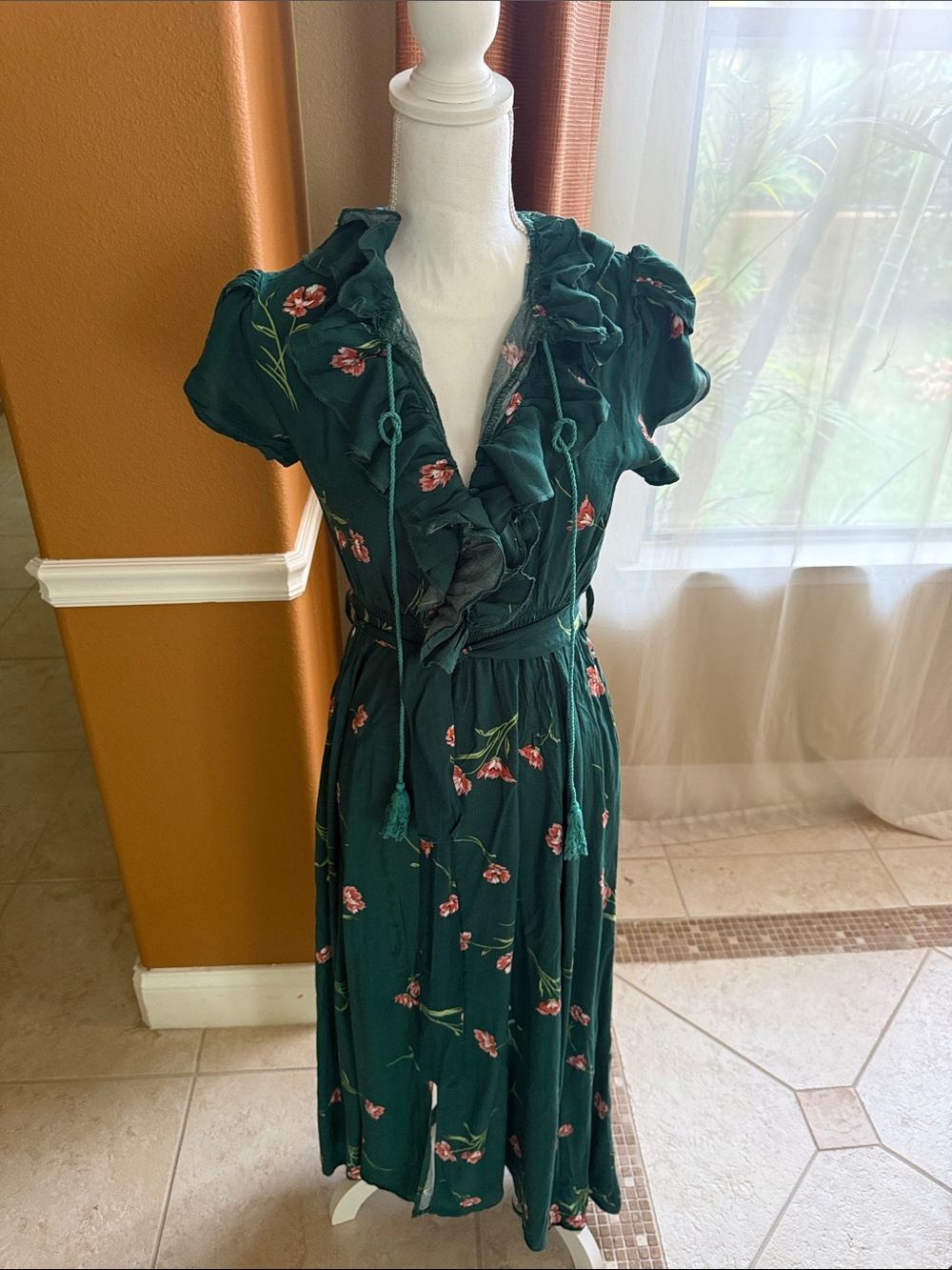 Jaase dress pink and green dress